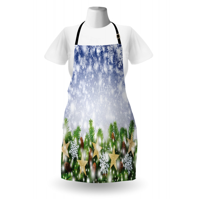 Bokeh Snowflakes Apron