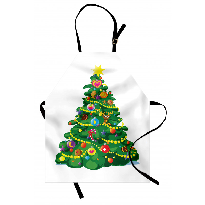 Cartoon Tree Baubles Apron