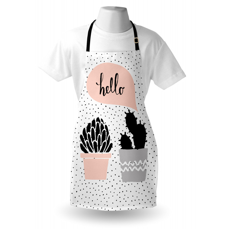 Hand Drawn Plants Hello Apron