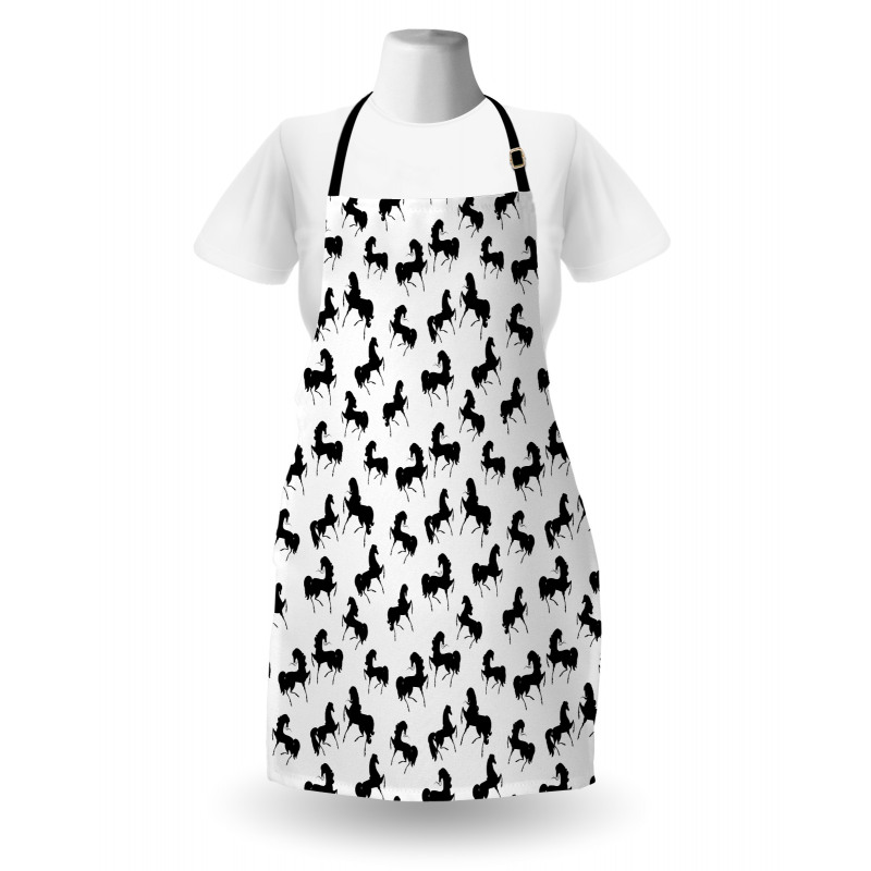 Monochrome Farm Animal Apron