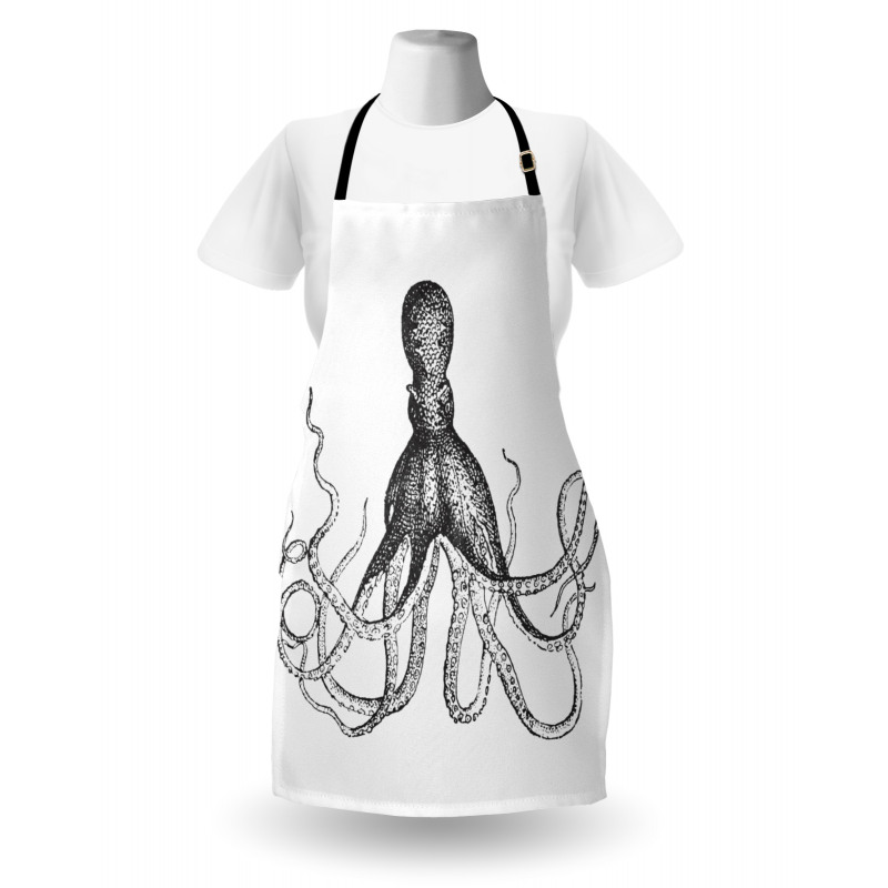 Aquatic Animal Sketch Apron