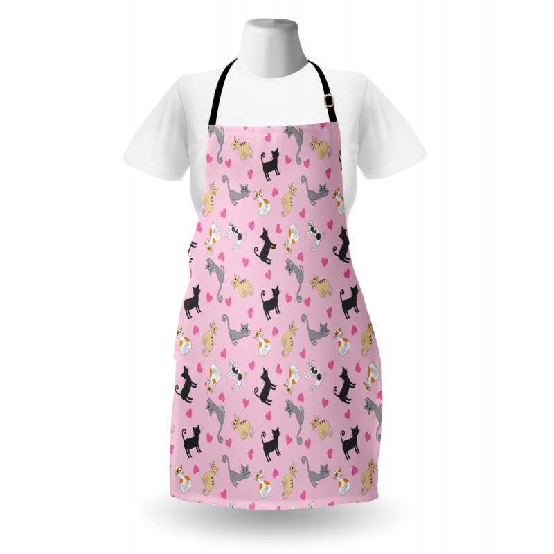 Colorful Different Cats Apron