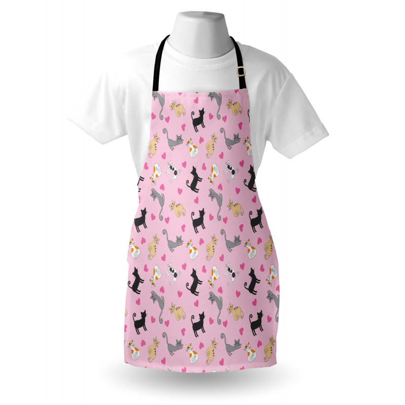 Colorful Different Cats Apron