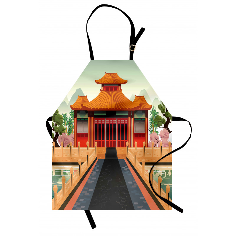 Chinese Building Asia Apron