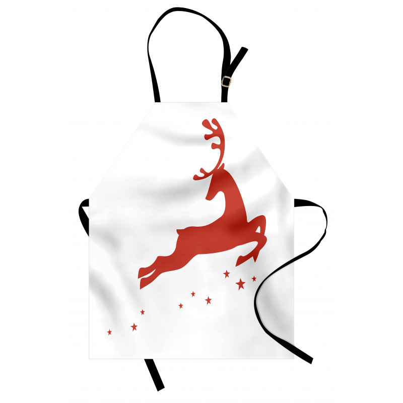 Jumping Reindeer Stars Apron