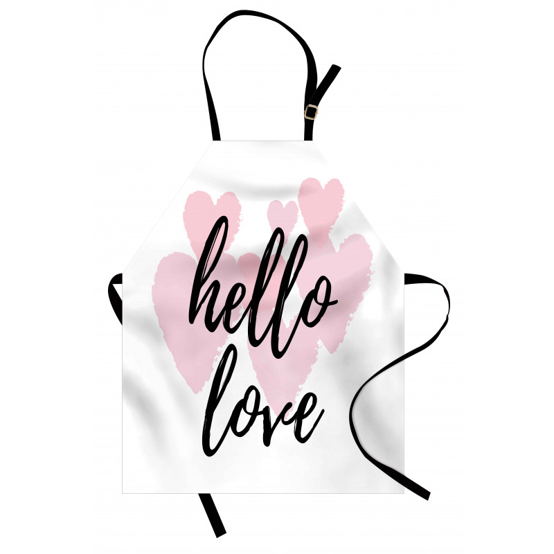 Romantic Phrase Hearts Apron