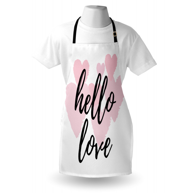 Romantic Phrase Hearts Apron