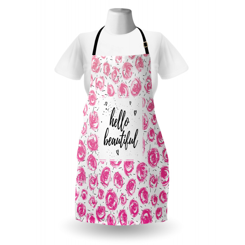 Watercolor Buds Words Apron