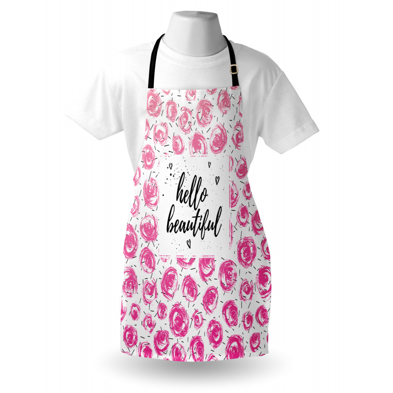 Watercolor Buds Words Apron