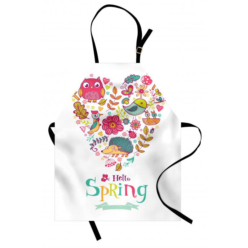 Doodle Springtime Heart Apron