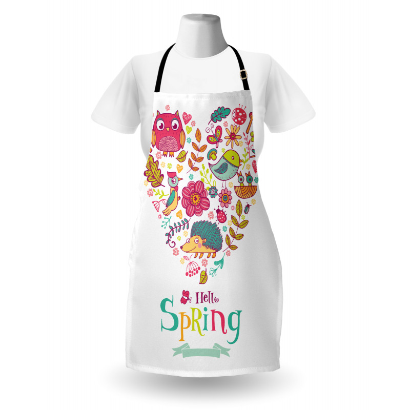 Doodle Springtime Heart Apron