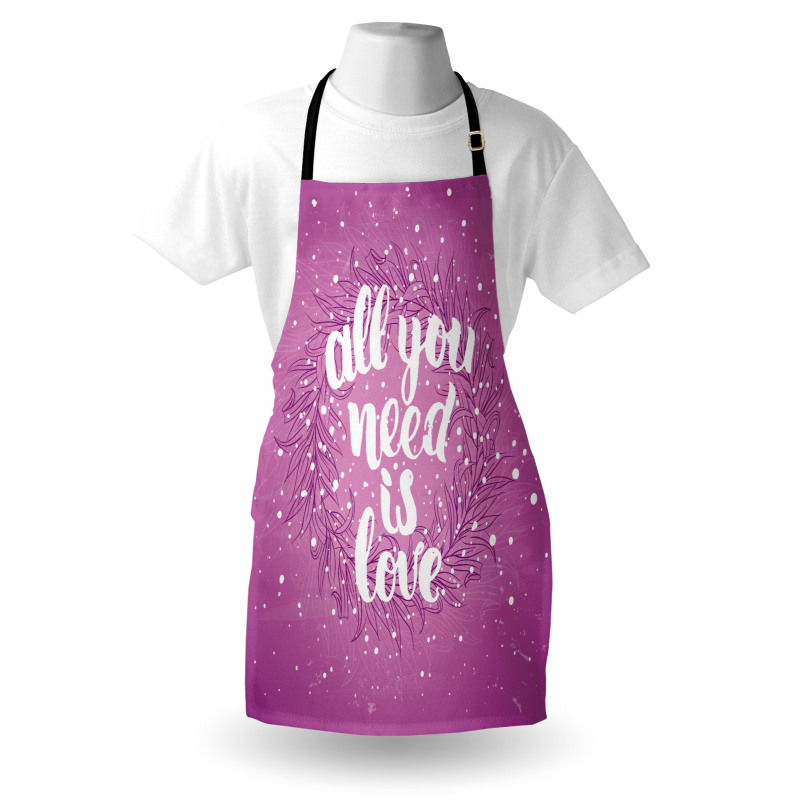 Valentines Floral Words Apron