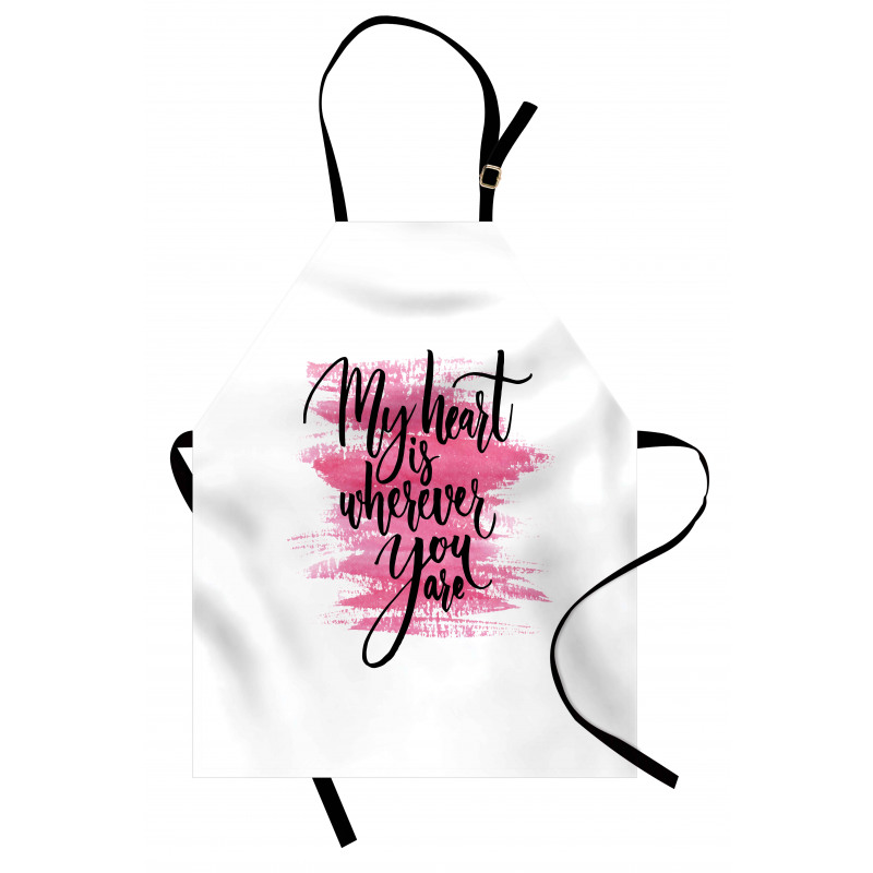 Romantic Ink Calligraphy Apron