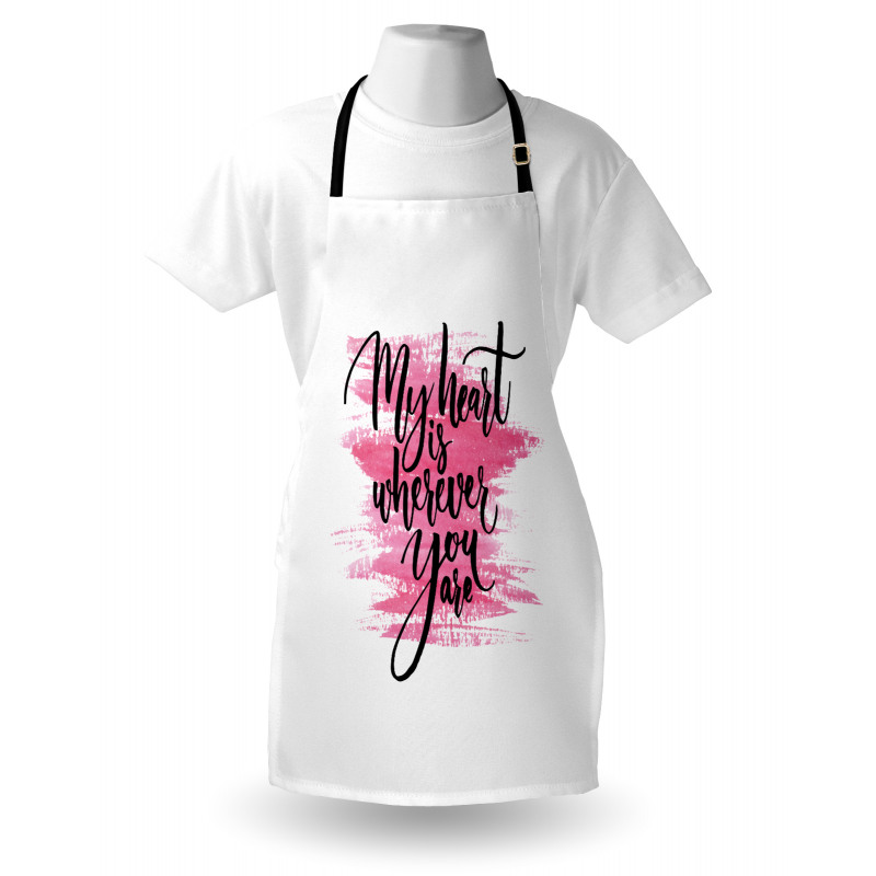 Romantic Ink Calligraphy Apron