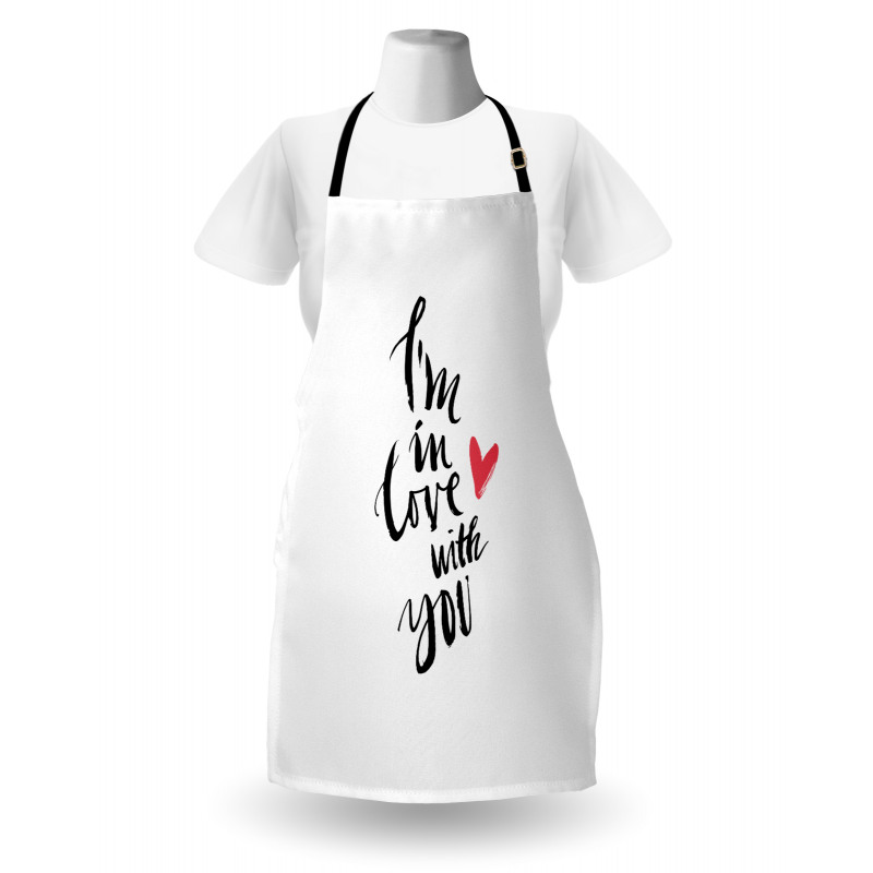 Brush Stroke Effect Words Apron