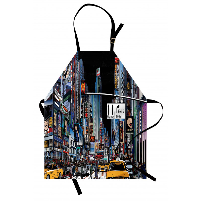 Night Scene New York Apron