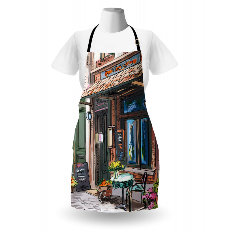 Street Paris Cafe Eating Apron