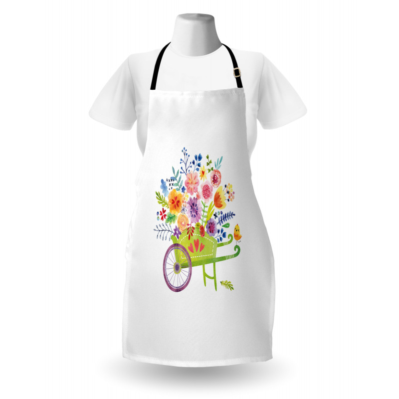 Wheelbarrow Flowers Apron