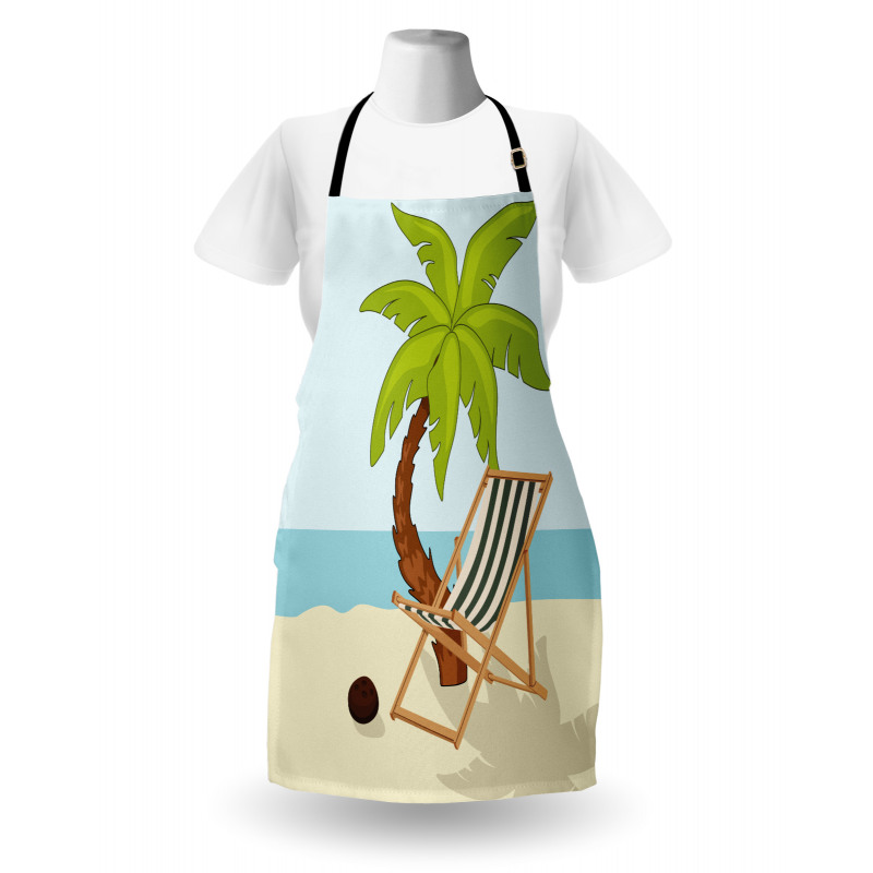 Cartoon Style Palm Tree Apron