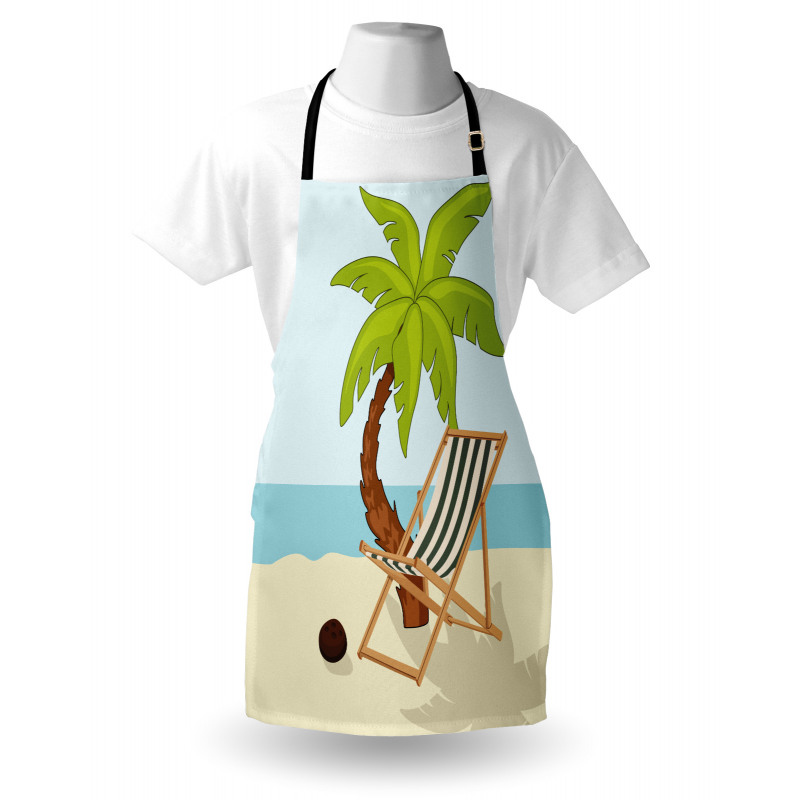 Cartoon Style Palm Tree Apron