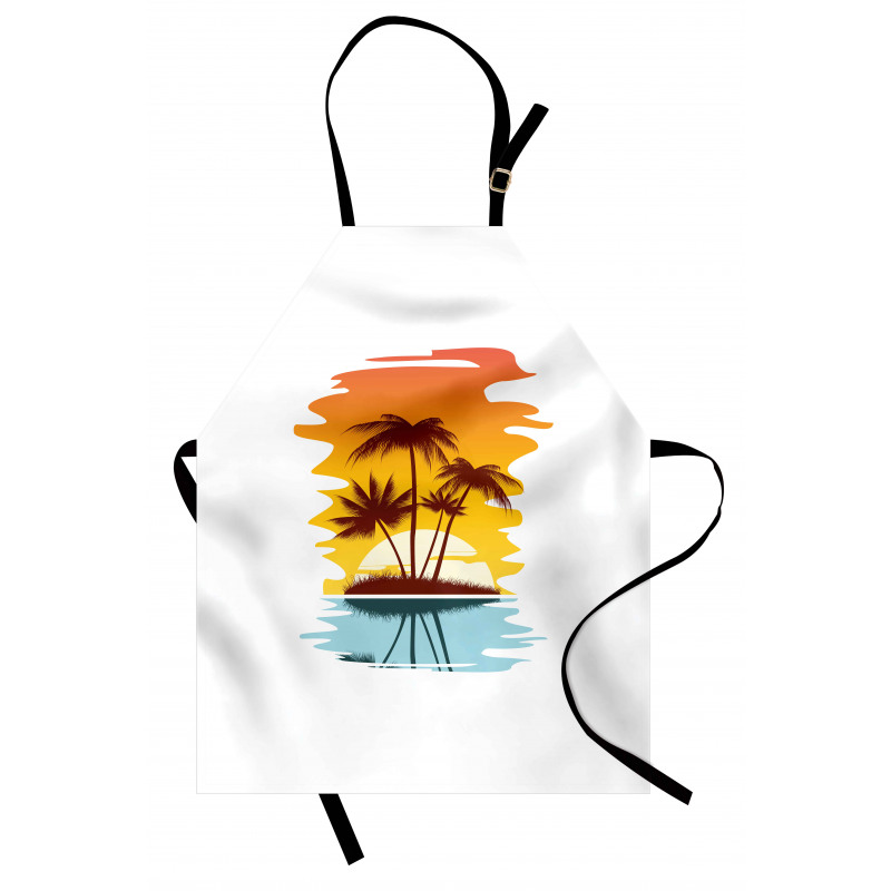 Exotic Palm Trees Sunset Apron