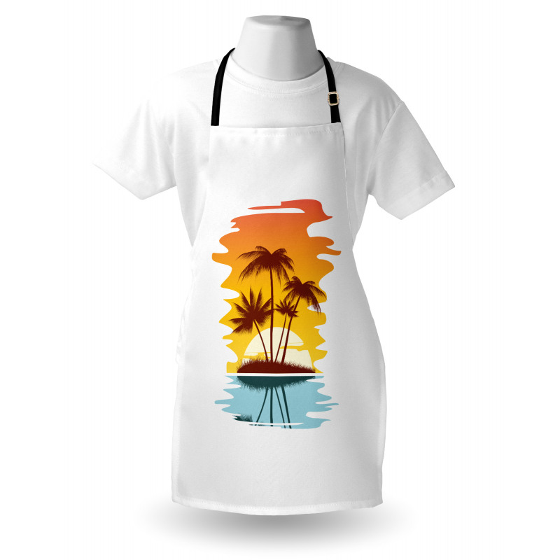 Exotic Palm Trees Sunset Apron