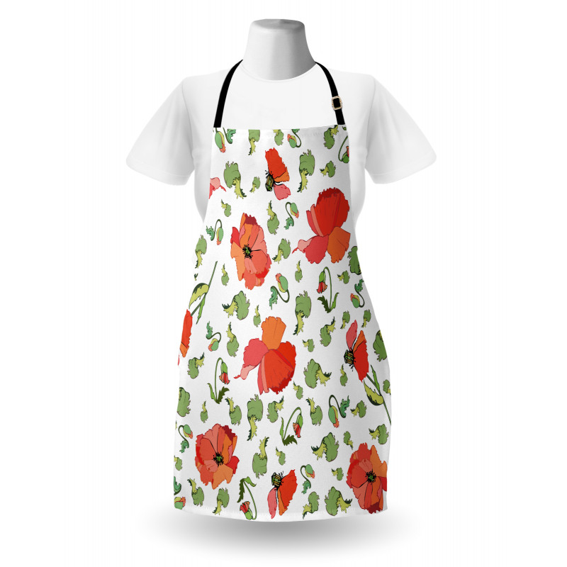 Scattered Buds and Stems Apron