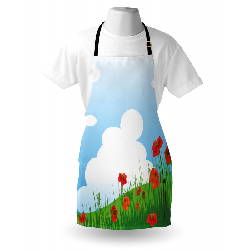 Idyllic Grassy Landscape Apron