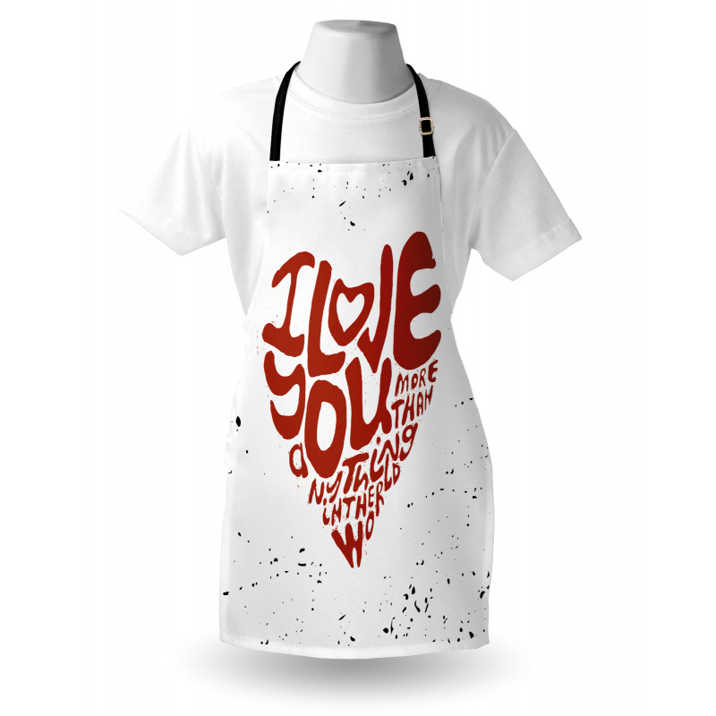 Grungy Heart Form Apron