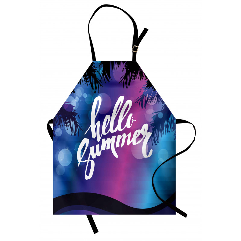 Vivid Night Palms Apron