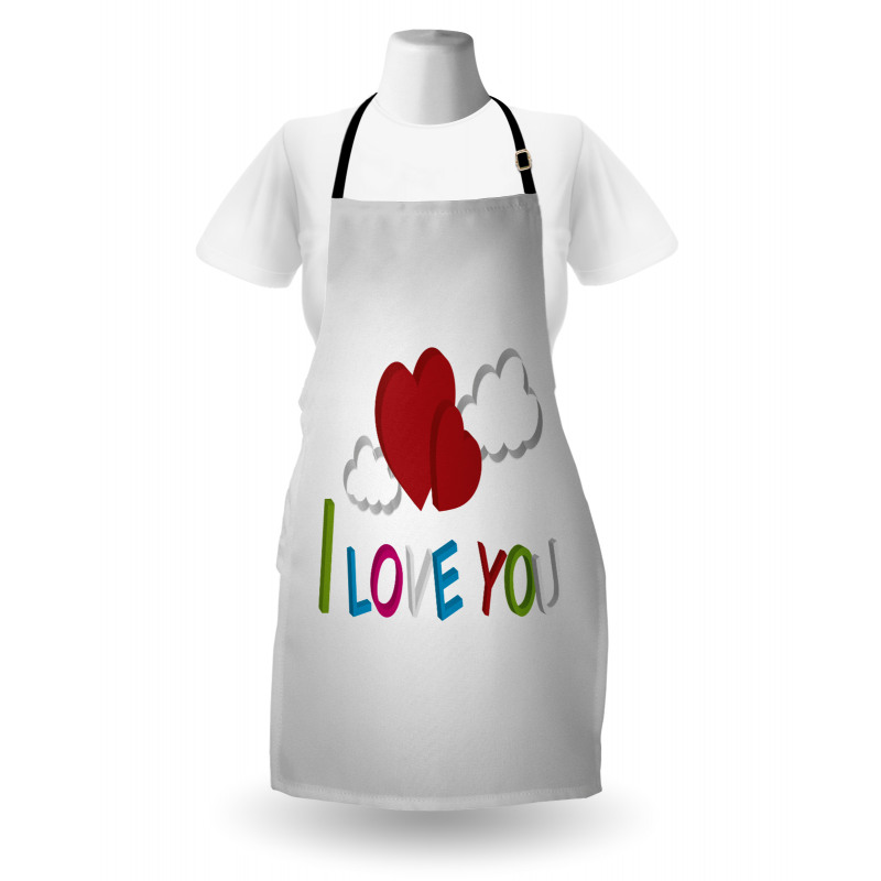 Letters Clouds Heart Apron