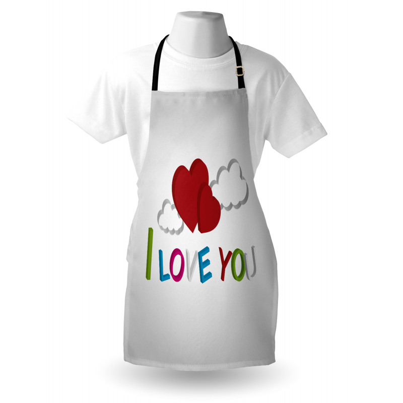 Letters Clouds Heart Apron