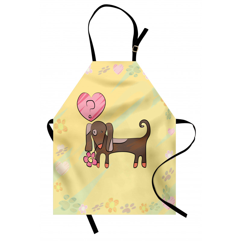 Colorful Dog Design Apron