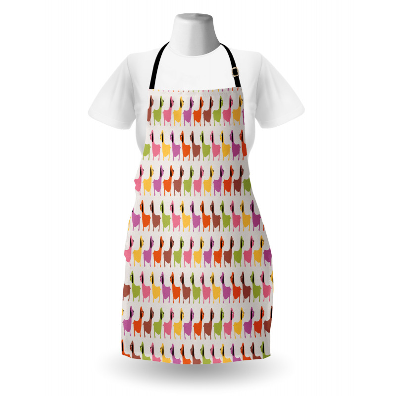 Colorful Puppy Motif Apron