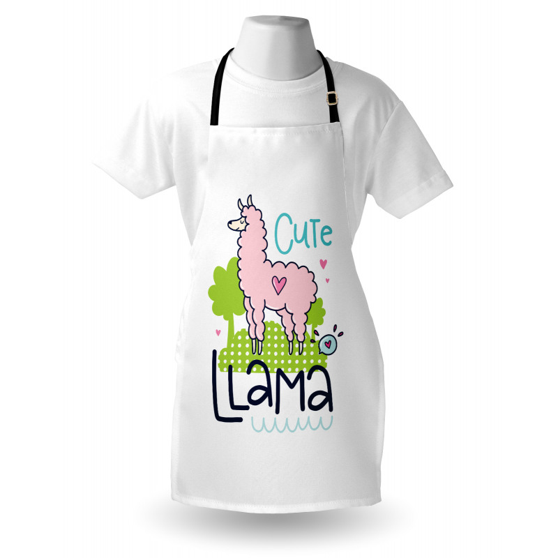 Pink Animal Cartoon Apron