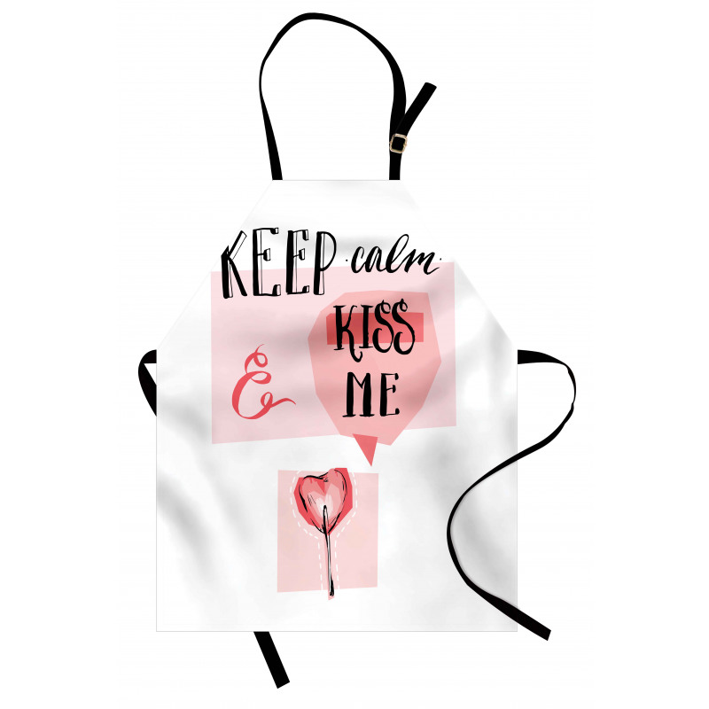 Kiss Me Pastel Pink Apron