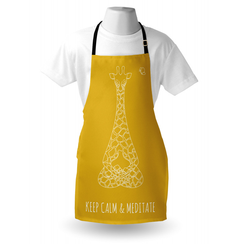 Meditating Giraffe Apron