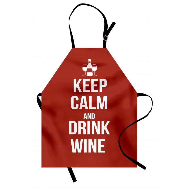 Drink Wine Slogan Apron
