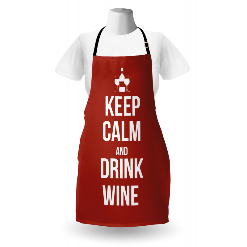 Drink Wine Slogan Apron