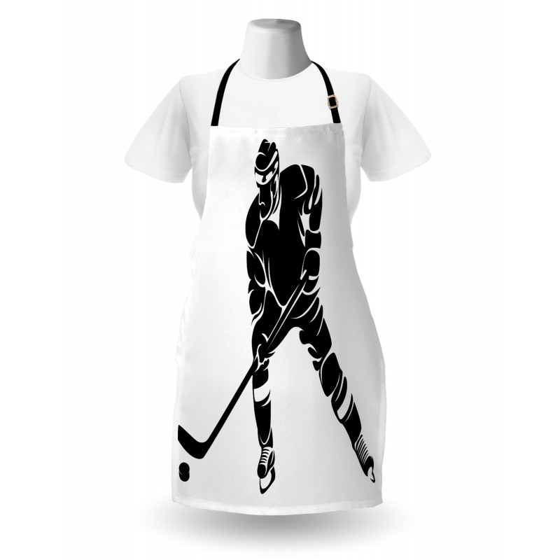 Black Silhouette Match Apron