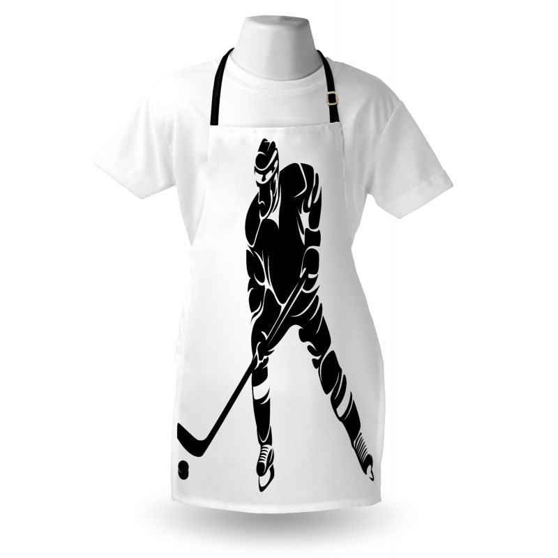 Black Silhouette Match Apron