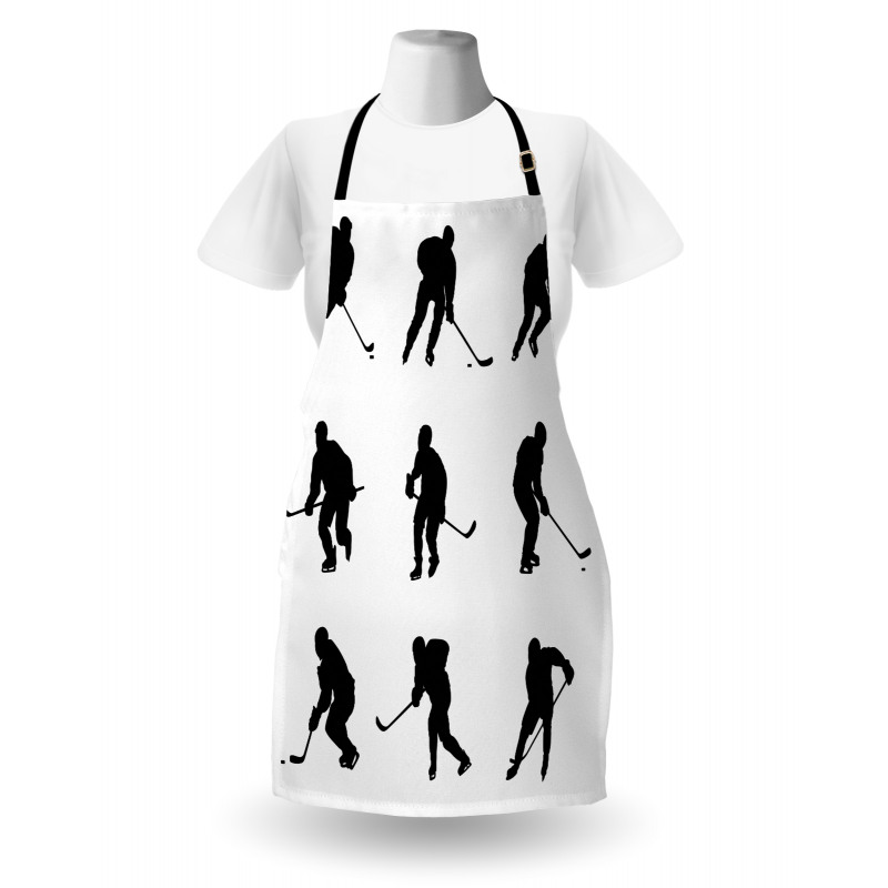 Black Player Silhouettes Apron