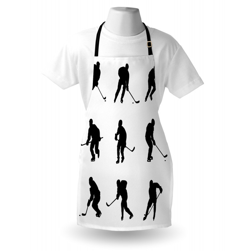 Black Player Silhouettes Apron