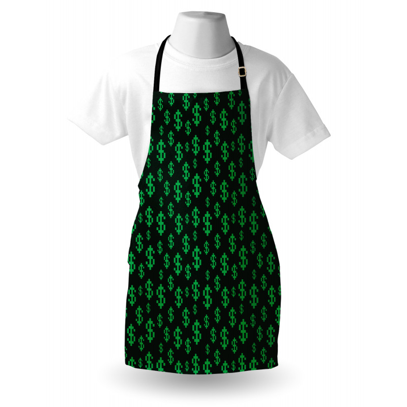 Pixel Art Dollar Pattern Apron