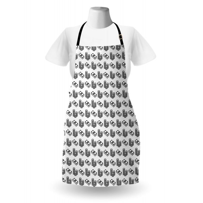 Stacked Coins and Bills Apron
