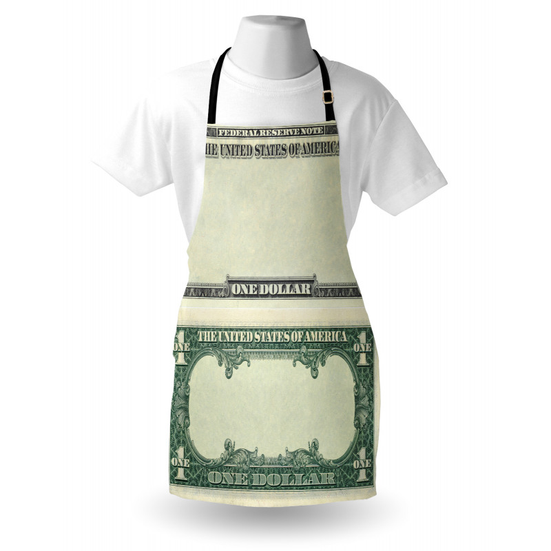 Finans Mutfak Önlüğü Arkalı Önlü İçi Boş Bir Dolarlık Banknot 