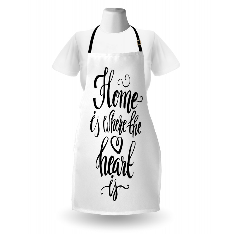 Monochrome Text Apron