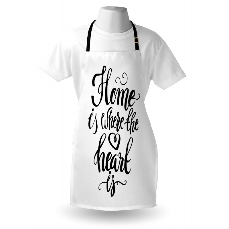 Monochrome Text Apron