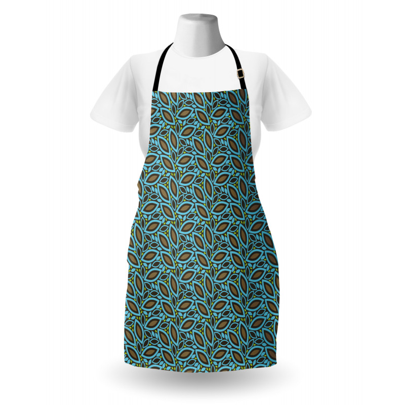 Retro Foliage Pattern Apron