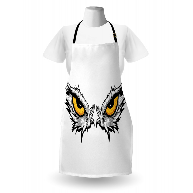 Angry Gaze of Bird of Prey Apron